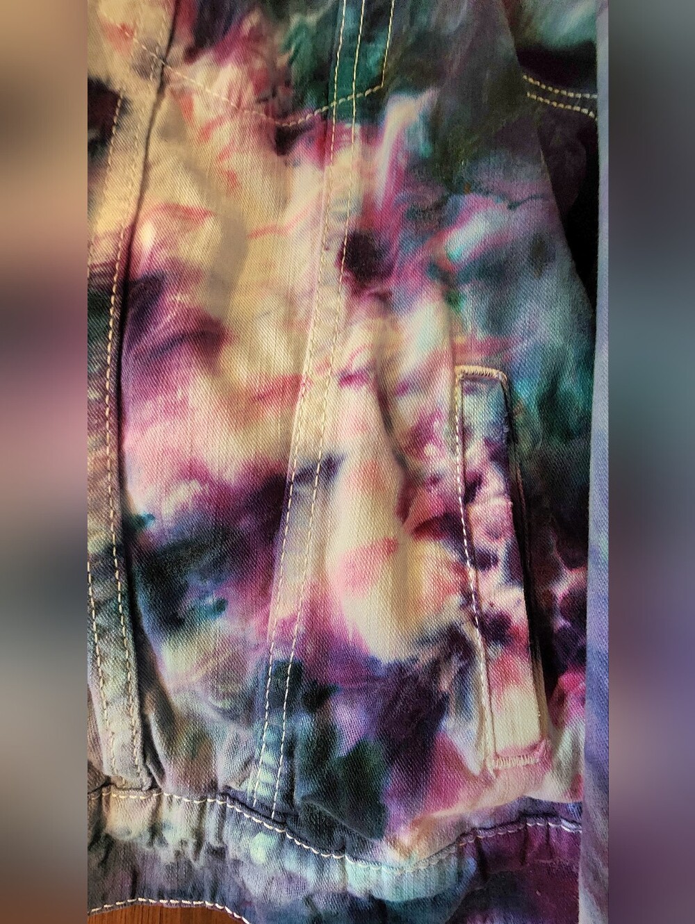 Ice Dye Custom Denim Jacket - Picture 5 of 13